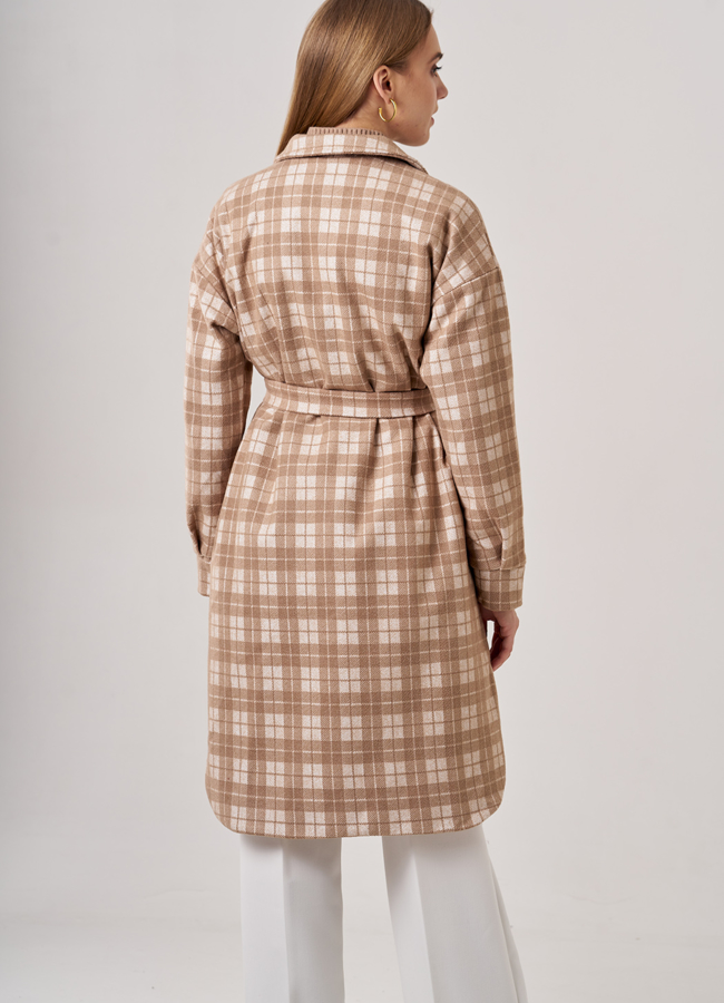 Женское полупальто-рубашка модель № 02 универмаг малина