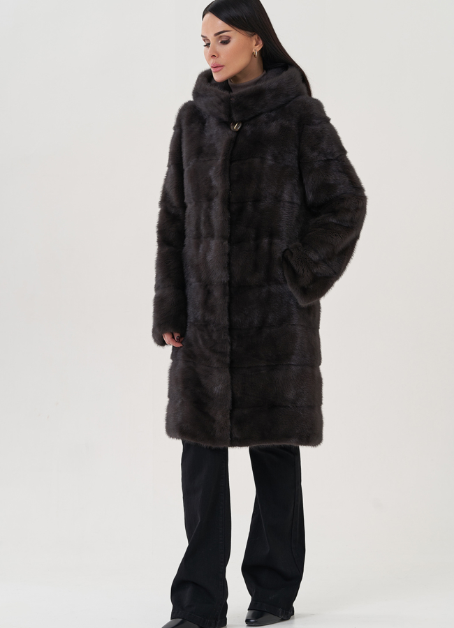 Норковая шуба модель № S-641 в рассрочку