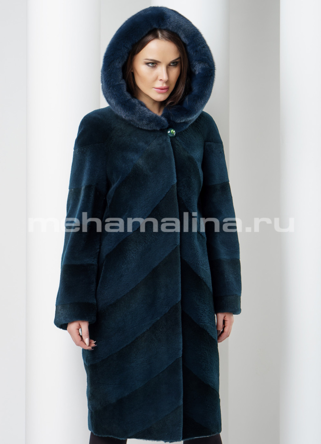 Шуба из стриженой нутрии модель № S-558 в рассрочку