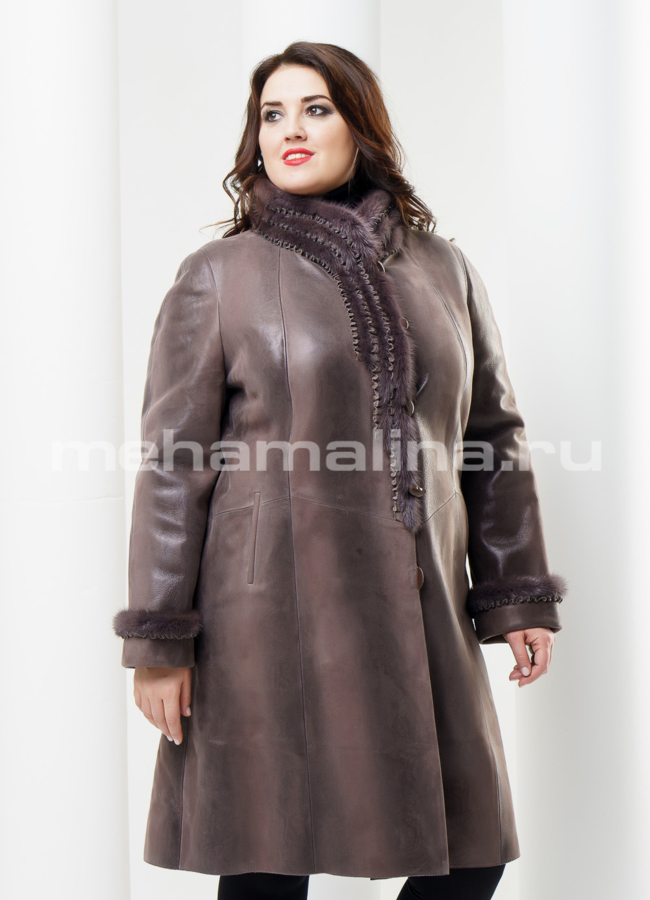 фото Дубленка на пуговицах модель № D-146