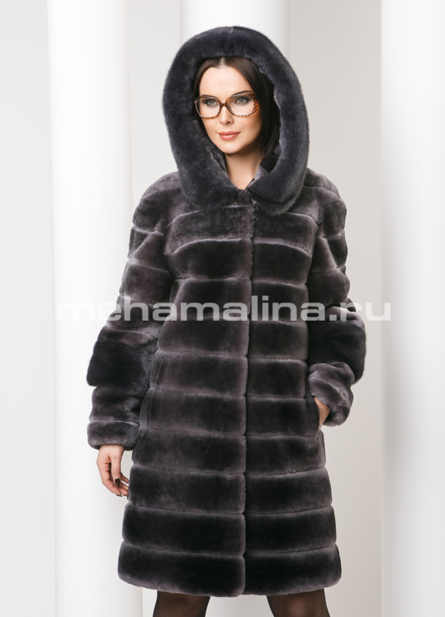 Шуба из мутона модель № S-490 универмаг малина