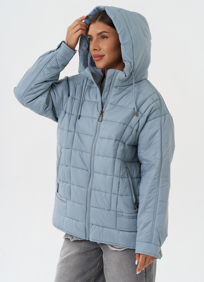 Куртка на био пухе с капюшоном модель № 28284 универмаг малина