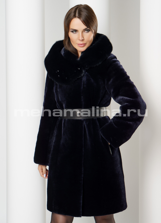 Шуба из мутона модель № S-613 универмаг малина
