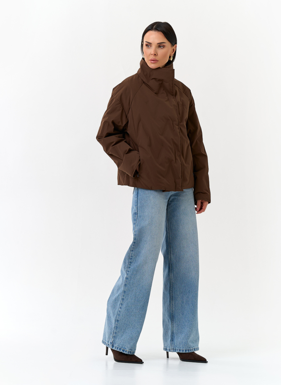 Женская куртка с воротником стойкой