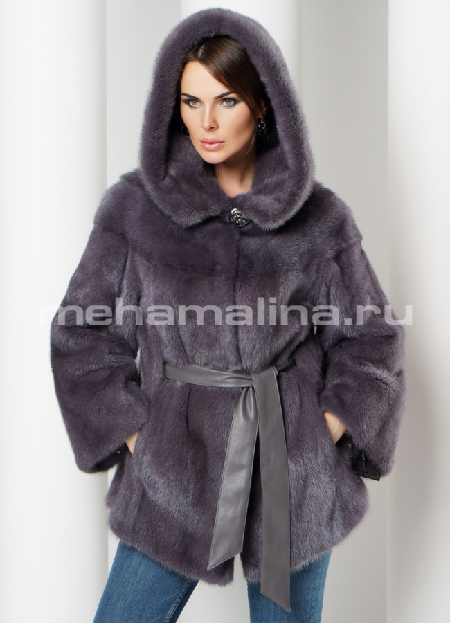 фото Укороченная норковая шуба модель № S-625