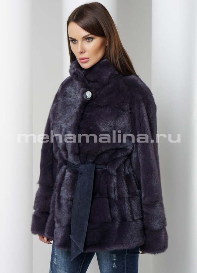 Шуба из норки модель № S-565 универмаг малина