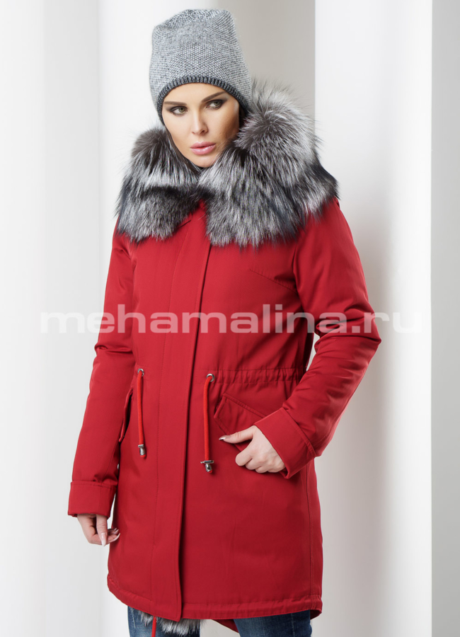 Парка с чернобуркой модель № П-167 универмаг малина