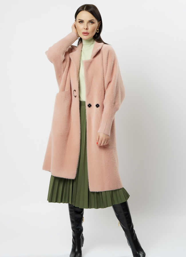 Женский кардиган в цвете пудра модель № 20517 универмаг малина