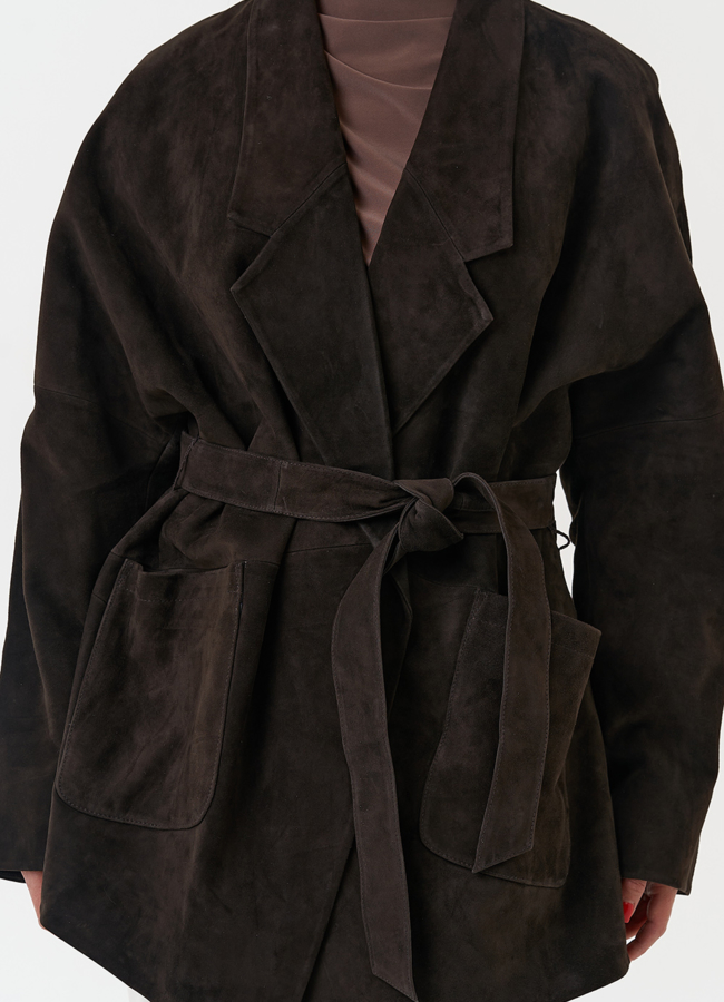 Куртка из натуральной замши коричневого цвета модель № 30400 универмаг малина Куртка из натуральной замши коричневого цвета модель № 30400 универмаг малина