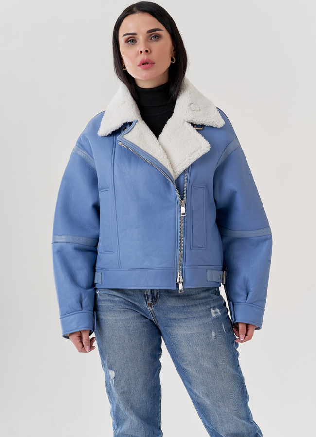 Женская дубленка косуха  модель № 79591 в кредит