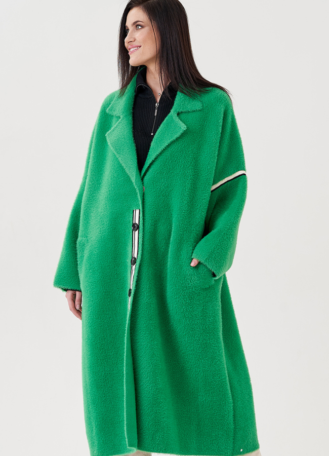 Длинный кардиган зеленого цвета модель № 78011 универмаг малина