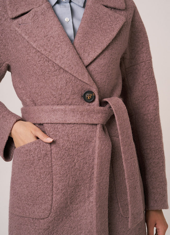 Пальто с английским воротником модель № 5572 в рассрочку