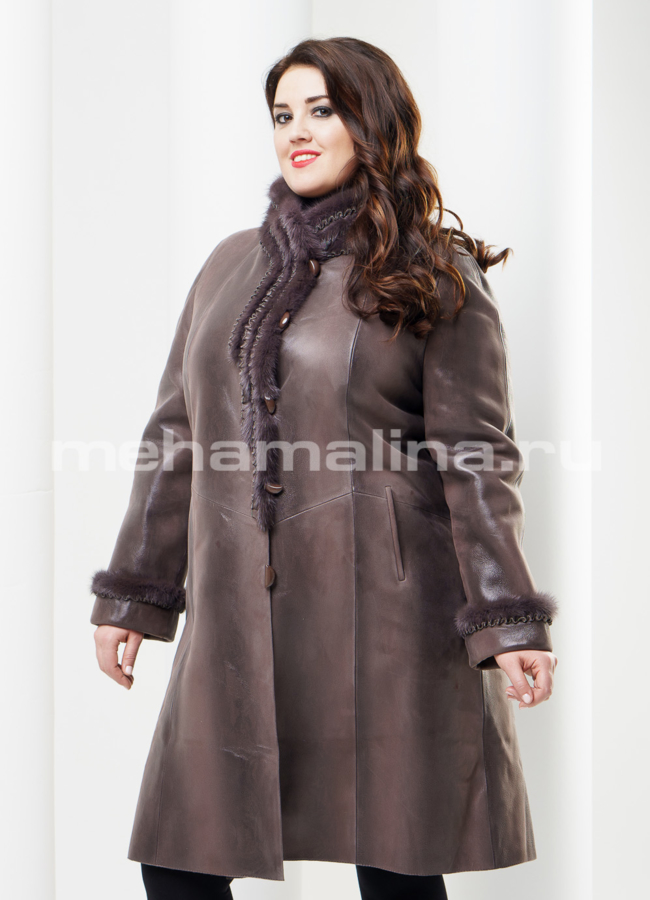 Дубленка на пуговицах модель № D-146 в кредит