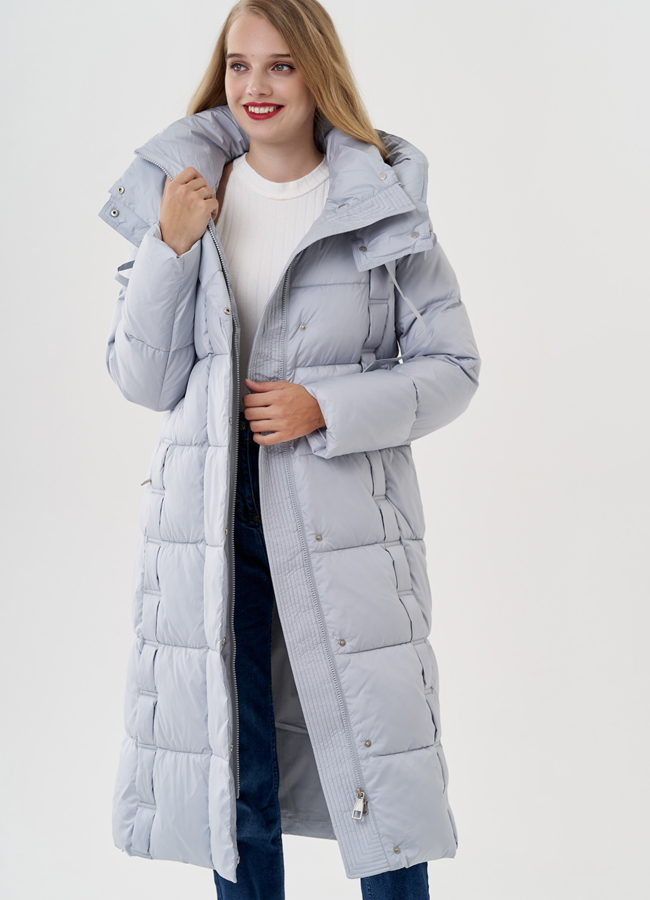 Женский пуховик с капюшоном  модель № 82045 в рассрочку