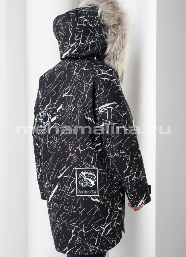 Парка меховая  модель № П-169 универмаг малина