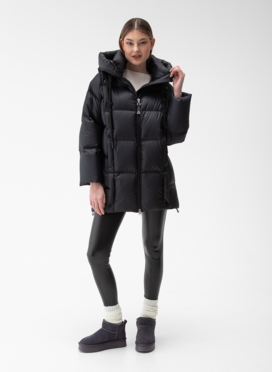 Женский пуховик с капюшоном 