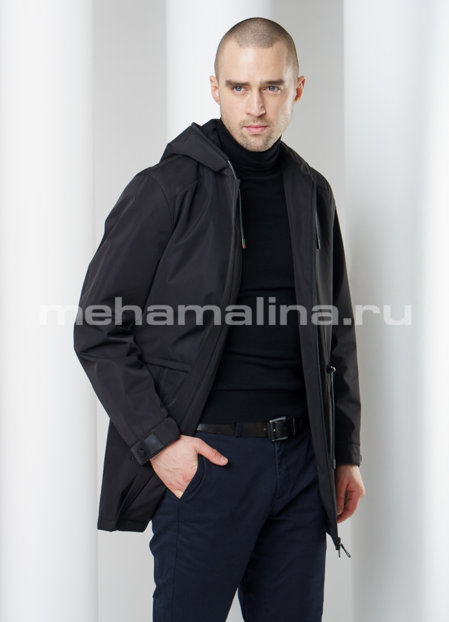 Мужская куртка с капюшоном модель № KP-204 универмаг малина