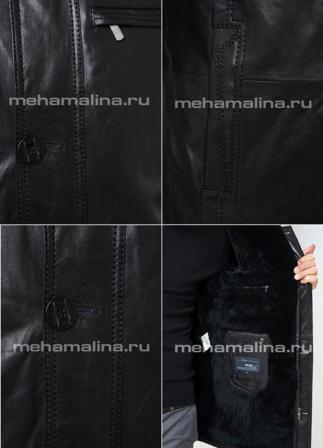 Дубленка удлиненная  модель № DM-86 универмаг малина