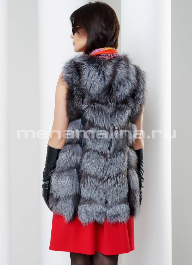 Жилет, чернобурка модель № M-113 в кредит