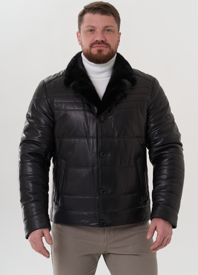 фото Мужская куртка из натуральной кожи модель № 26181