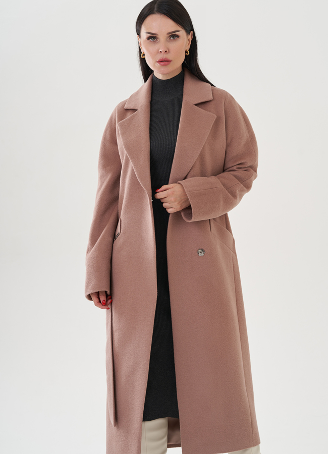 фото Пальто женское с английским воротником модель № 82082