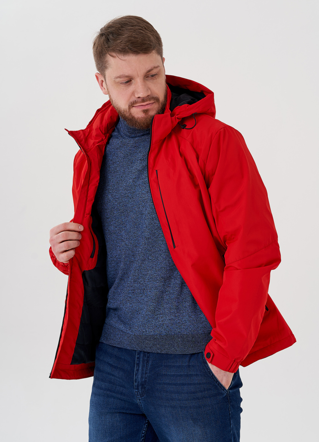 Мужская куртка красного цвета модель № 24351 универмаг малина