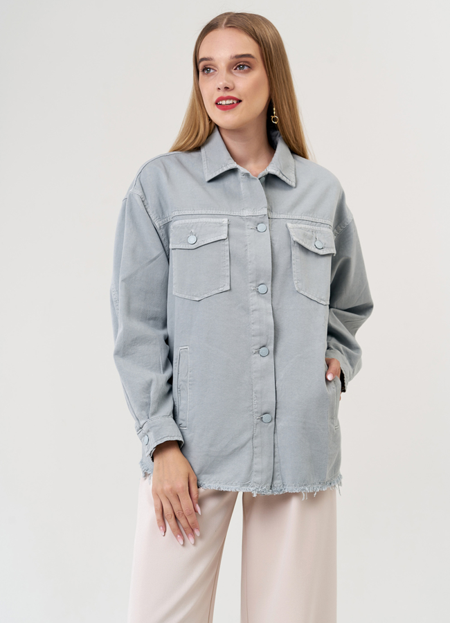 Куртка джинсовая светло-голубого цвета модель № 21175 универмаг малина