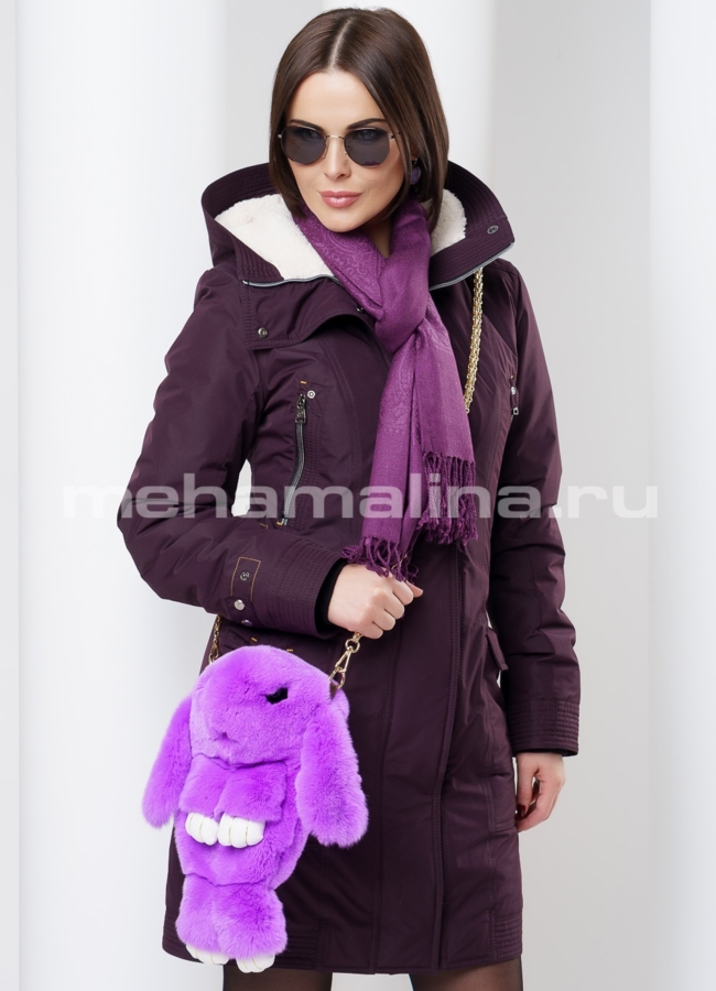 Куртка модель № BP-65 меха малина