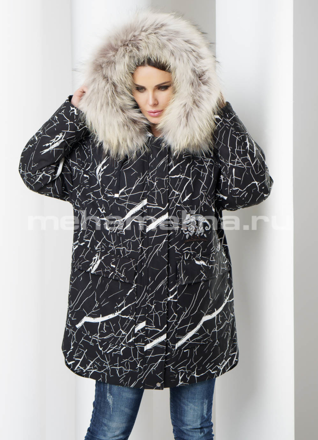 Парка меховая  модель № П-169 универмаг малина
