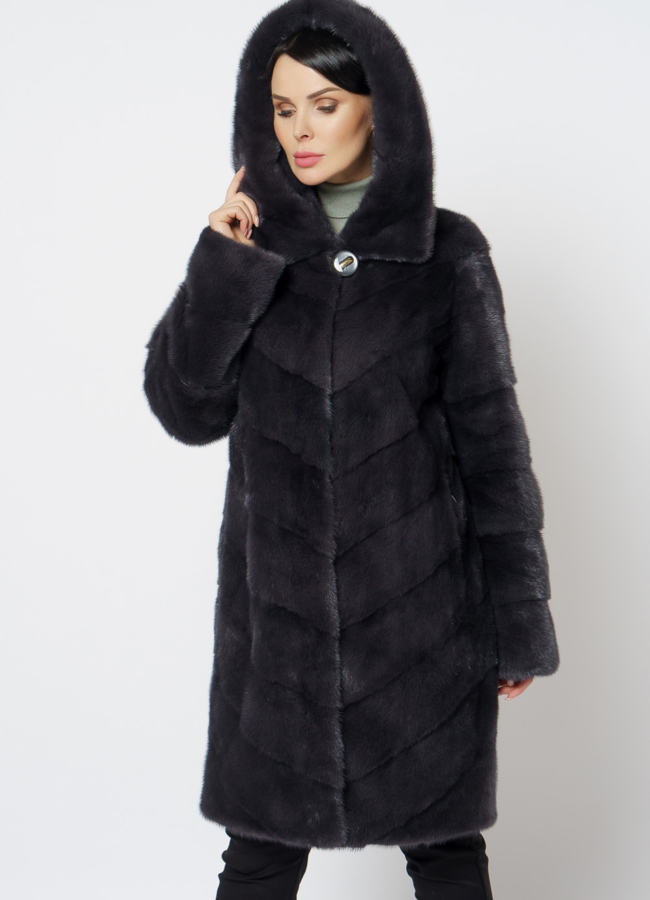 Норковая шуба - баллон модель № 24735 универмаг малина