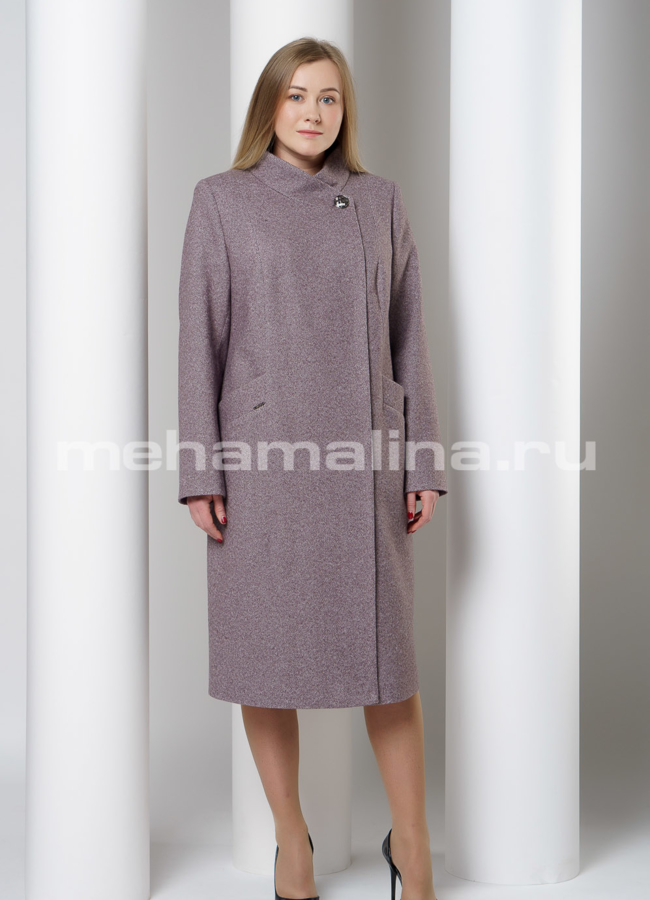 Пальто со стойкой на кнопках модель № 10776 в кредит