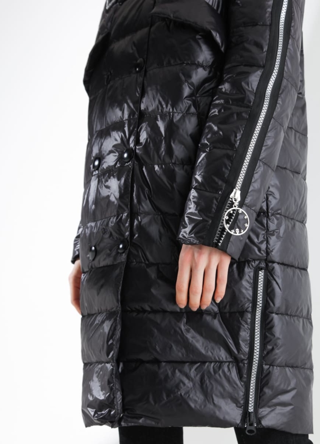 Пальто в черном цвете модель № 7760 универмаг малина