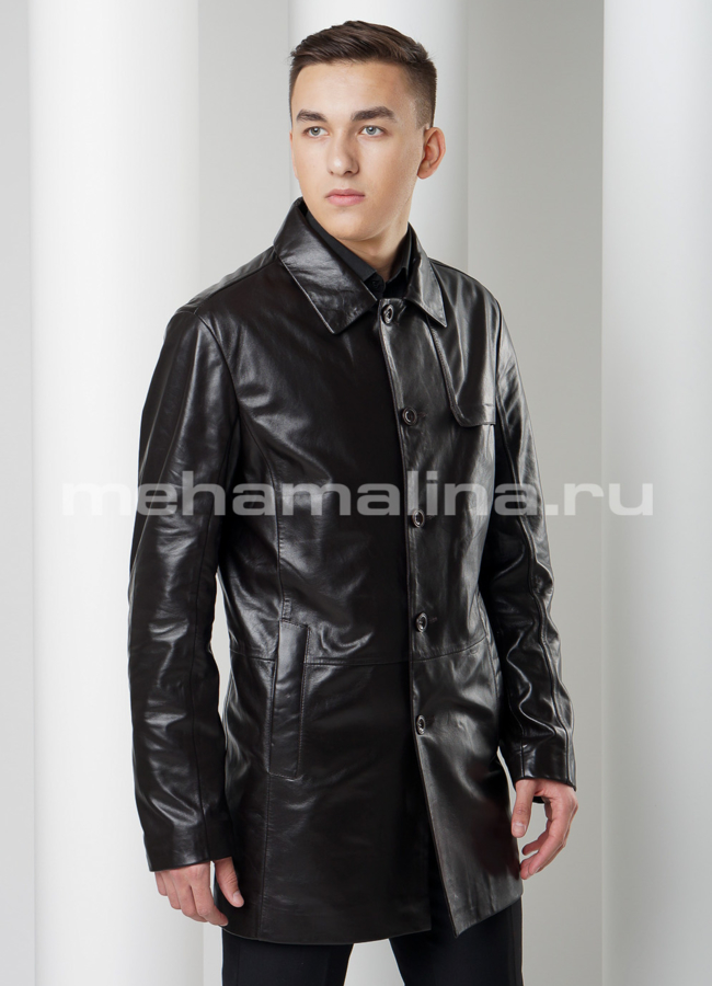 Куртка удлиненная модель № KP-184 меха малина