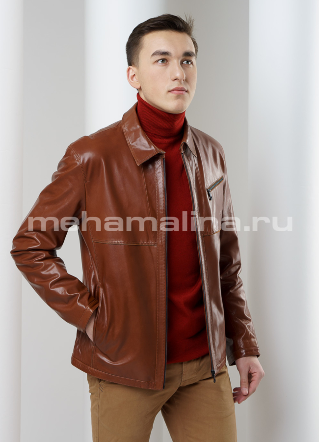 Куртка кожаная модель № KP-170 универмаг малина