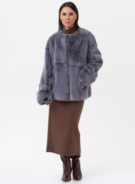 Короткая шуба из меха кролика Короткая шуба из меха кролика