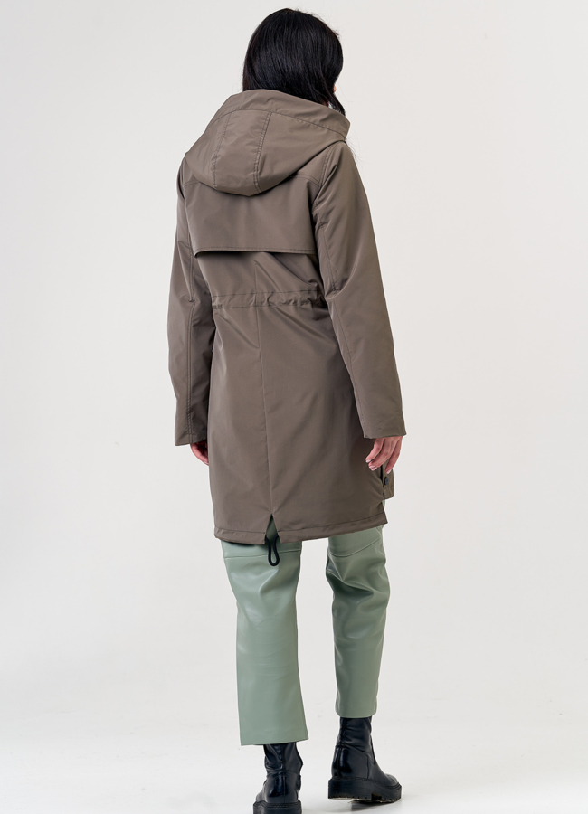 Плащ женский бежевого цвета модель № 6115 в кредит