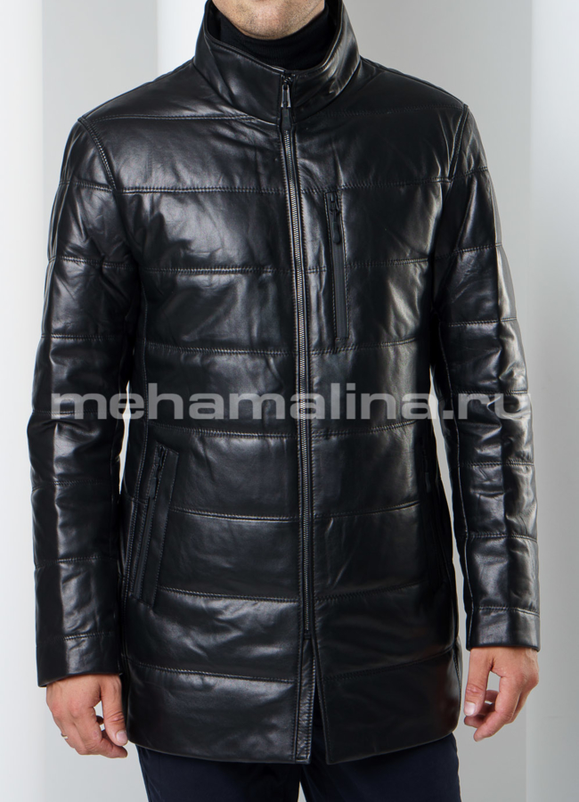 Куртка модель № KP-196 меха малина