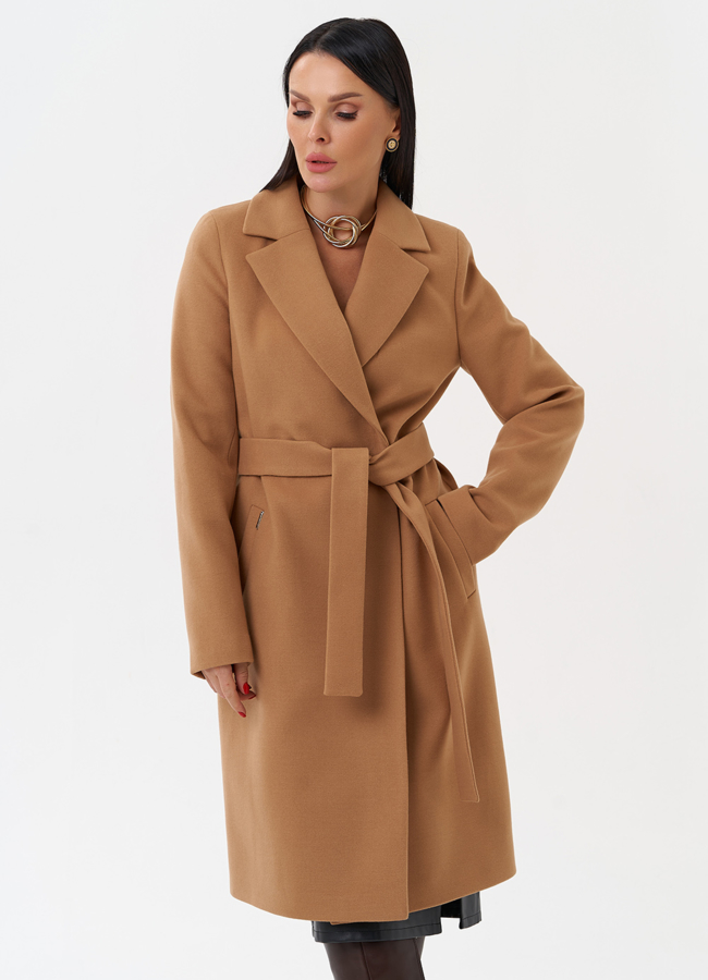 фото Женское пальто с английским воротником модель № 28890