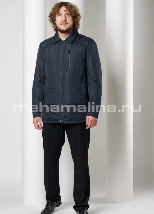 фото Утепленная куртка темно-синего цвета с отложным воротником модель № 1921 фото Утепленная куртка темно-синего цвета с отложным воротником модель № 1921