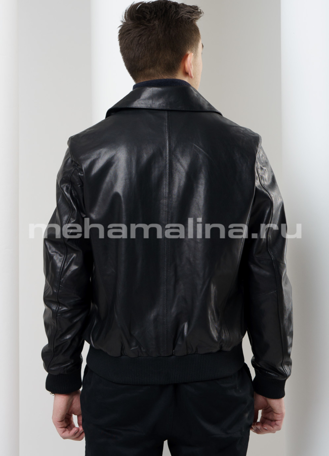 Кожаная куртка модель № PK-176 универмаг малина