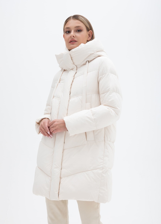 фото Пуховик женский с капюшоном  модель № 25767