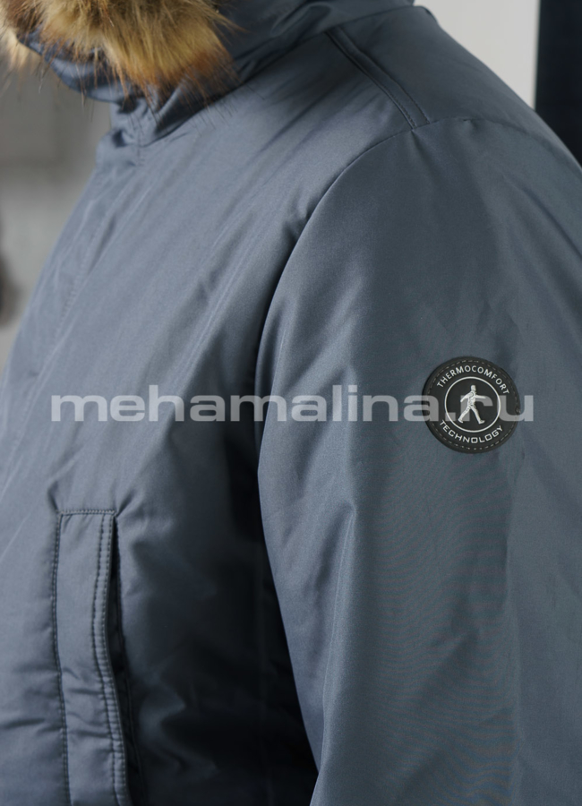 Мужская куртка на молнии с капюшоном модель № КМ-79 универмаг малина