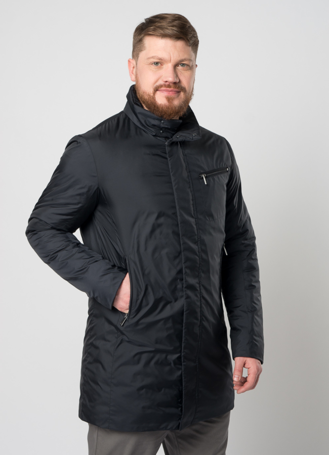 Плащ мужской утепленный синего цвета модель № BAROLO универмаг малина