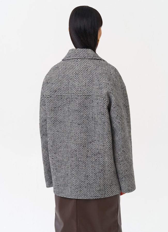 Укороченное двубортное пальто модель № 29889 в кредит Укороченное двубортное пальто модель № 29889 в кредит