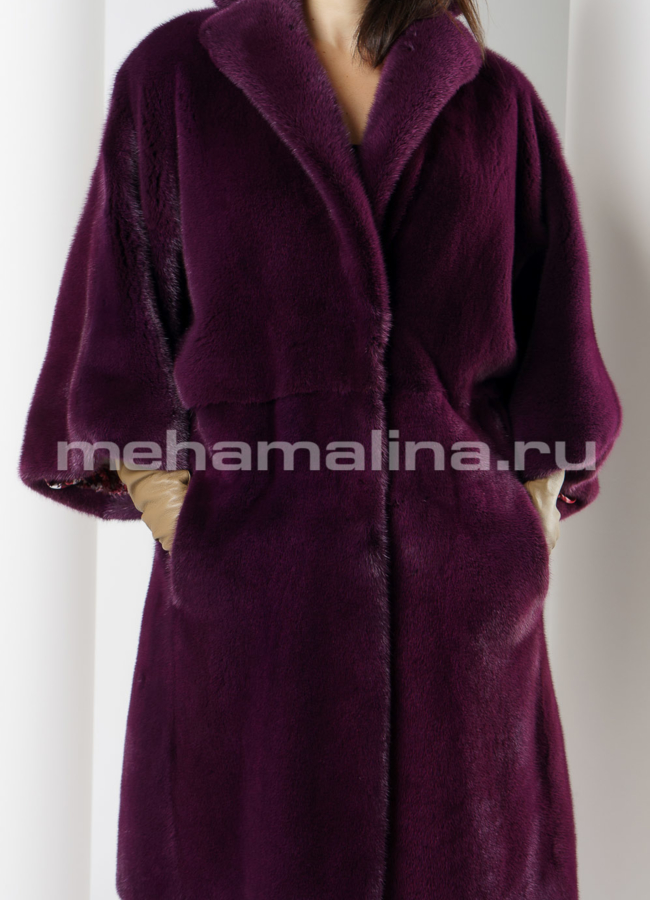 Норковая шуба модель № S-650 универмаг малина