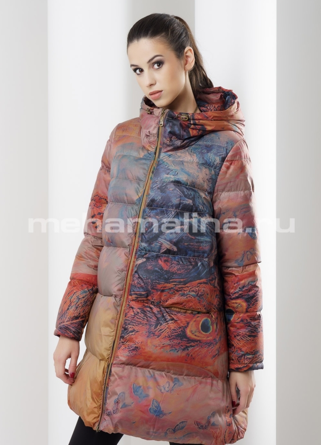 Пуховик на молнии модель № П-80 универмаг малина