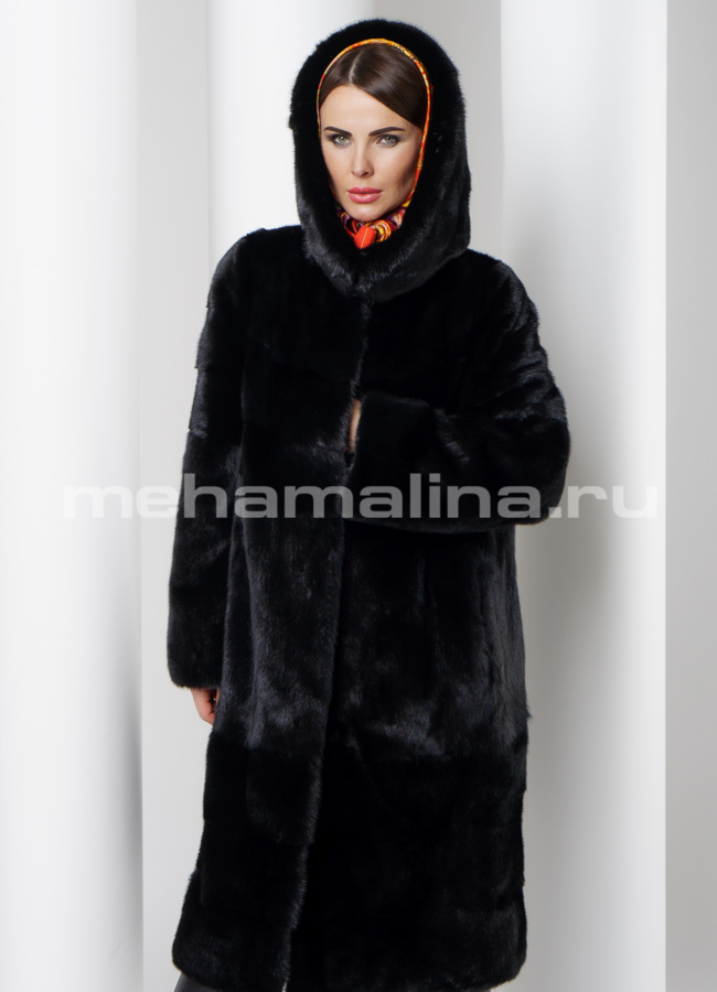 Шуба норка модель № S-520 универмаг малина