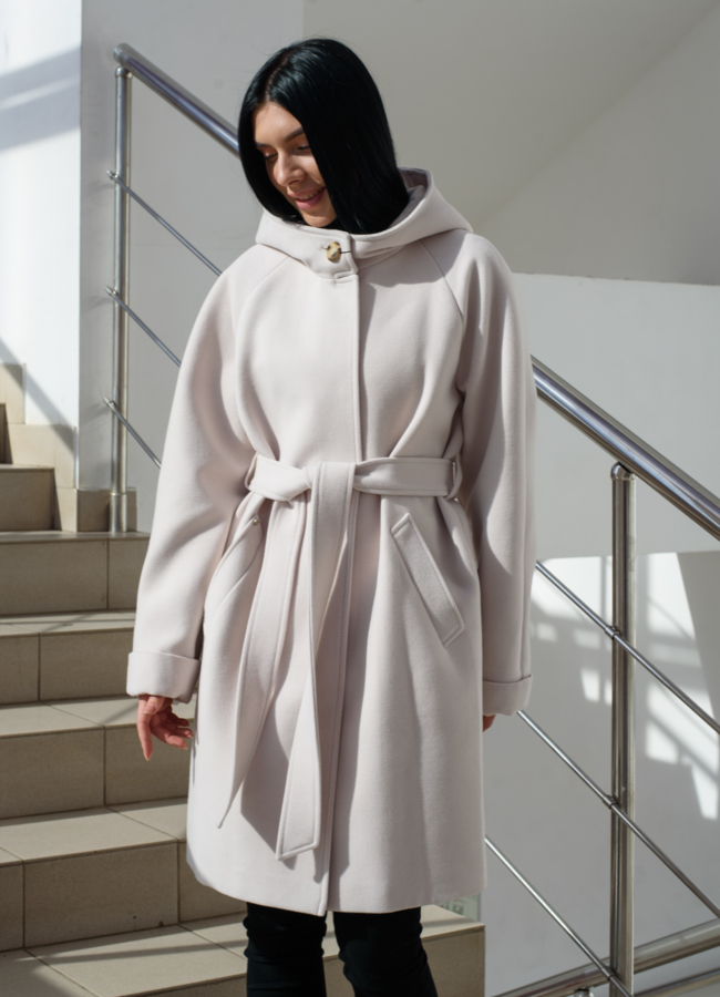 фото Светлое женское полупальто  Electra Style модель № 22265