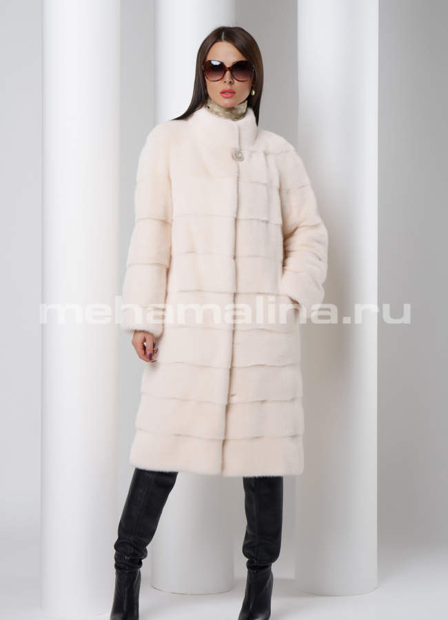 Шуба из скандинавской норки модель № S-502 универмаг малина