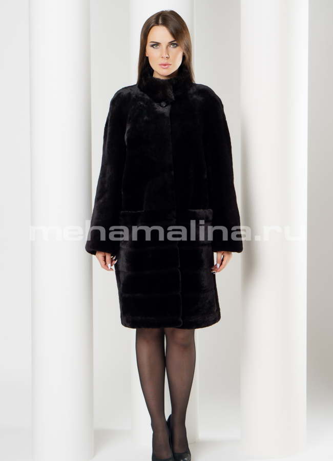 Шуба со стойкой модель № S-611 в рассрочку